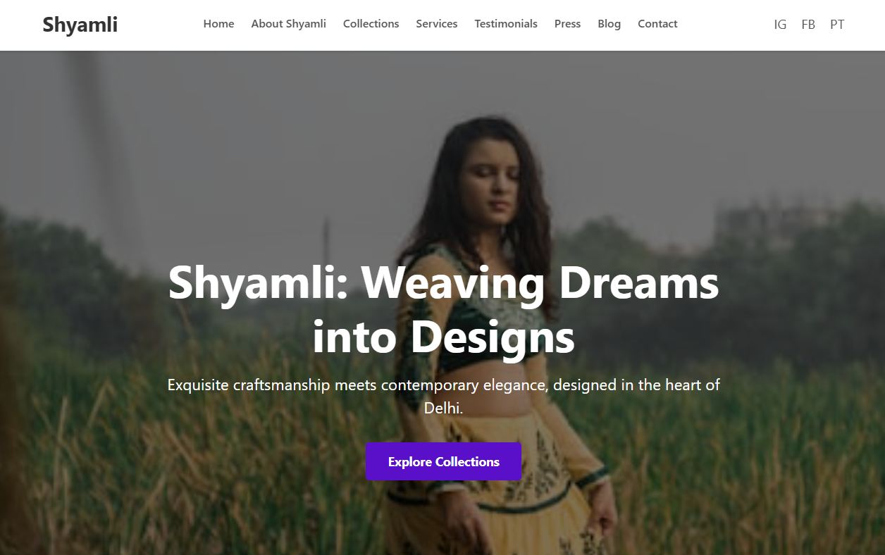 Landing Page Design Sample Delhi